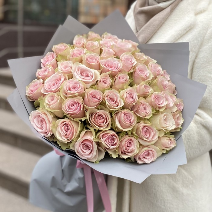 51 розовая роза Пинк Атена 50 см